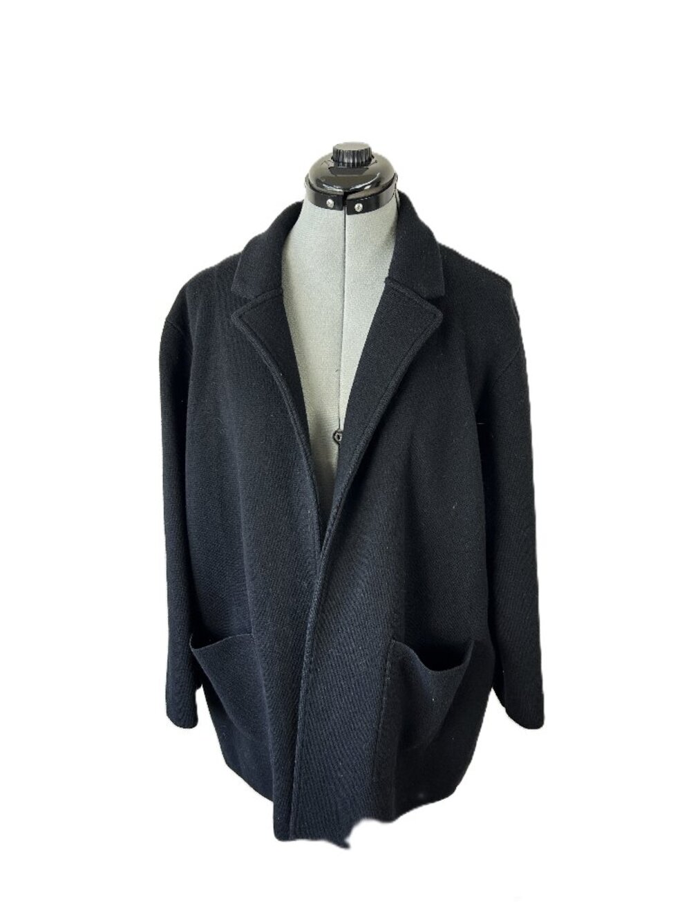 J.CREW Sophie Open Front Wool Blend Sweater Blazer XXL Black